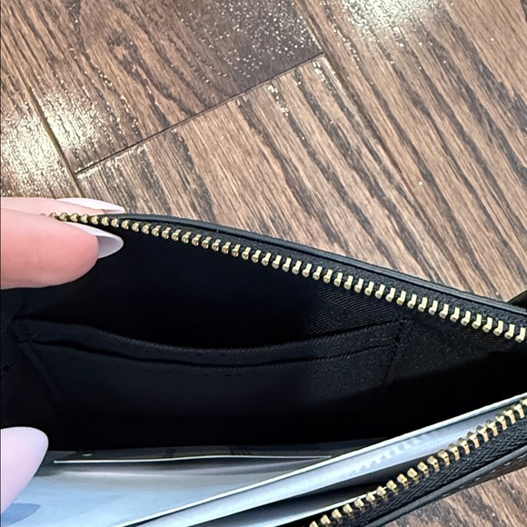 Black Leather Coach Wristlet - Picture 5 of 5